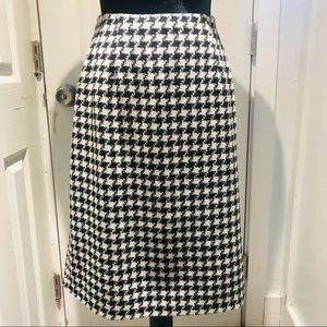 JG Hook black and white houndstooth skirt